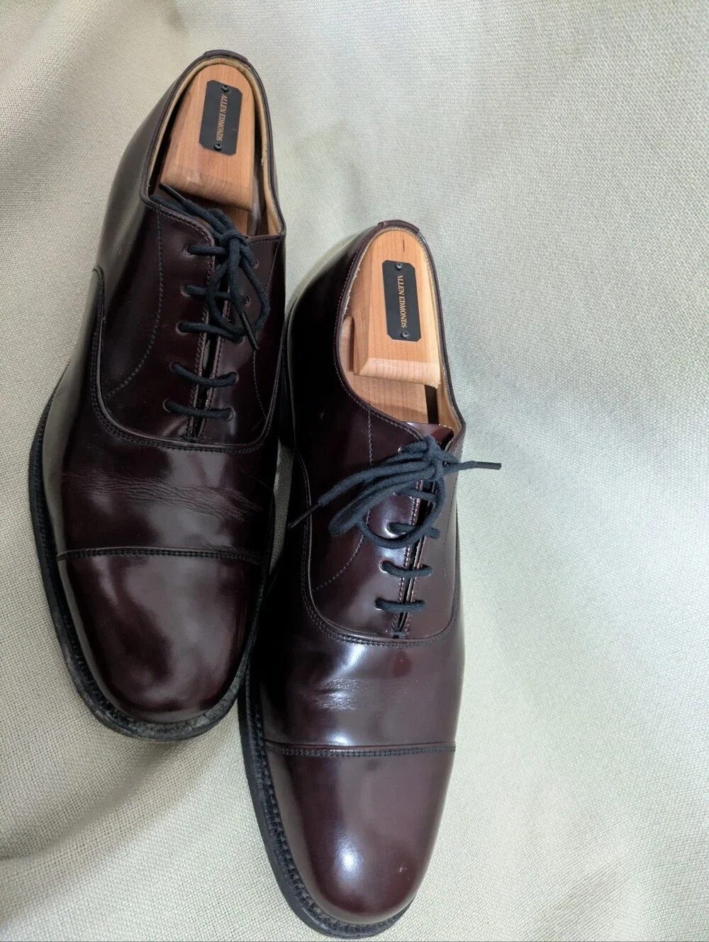 Church’s Custom Grade Burgundy Oxfords Two Cap  Size 6.5 UK 7.5 US Dress Shoe